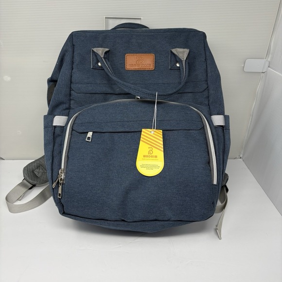 Be&D Handbags - WBDRIM Diaper Bag Backpack Foldable Baby Bed Changing Station Blue Gray